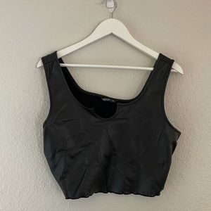 Pleather Crop Top